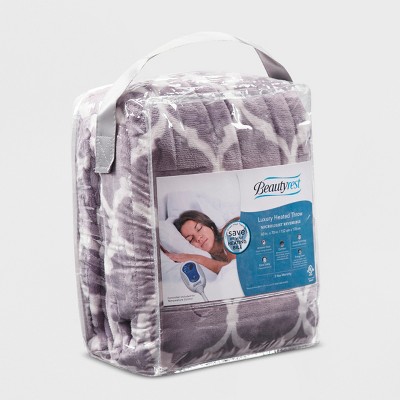 Lavender Electric Heated Ogee Oversized Throw Blanket