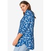 ellos Plus Size Three-Quarter Sleeve Curved Hem Tunic - 4 of 4