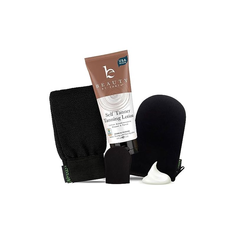 Beauty by Earth Self Tanner Lotion and Self Tanning Mitt, 1 of 12