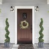 Artificial Boxwood Spiral Topiary Trees, 2 Pcs Outdoor Faux Plants with Insect Decoration, Evergreen Artificial Plants Outdoor for Decorative - 2 of 4