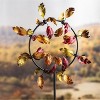 Evergreen Fall Leaves Jubilee Outdoor Kinetic Wind Spinner Red and Gold - 2 of 4