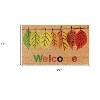 HomeRoots 17" X 29" Natural Green and Orange Coir Botanical Leaves Welcome Outdoor Fall Door Mat - 3 of 3