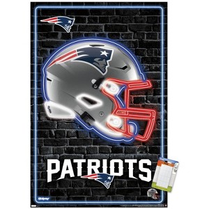 Trends International NFL New England Patriots - Neon Helmet 23 Unframed Wall Poster Prints - 1 of 4