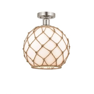 Farmhouse Rope - 1 Light Semi-Flush Mount In Industrial Style-12.75 Inches Tall and 10 Inches Wide - 1 of 1