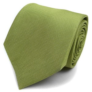 Men's Solid Color Microfiber Poly Woven 3.25 Inch Wide And 57 Inch Long Necktie - 1 of 4