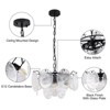 PAKOKULA 5-Light Black starburst Creative Chandelier with Round Crystal shade for Kitchen Island - 4 of 4