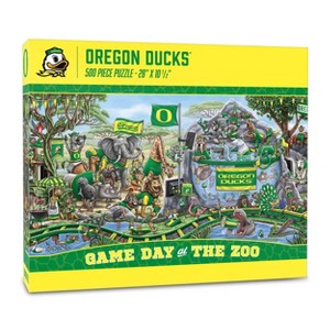 NCAA Oregon Ducks Game Day at the Zoo 500pc Jigsaw Puzzle: Animals Theme, Ages 10+ - 1 of 3