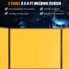 Welding Screen with Frame, 6 x 6ft /6 x 8ft Translucent Shield 3 Panel Welding Curtain Screens, Adjustable Size, Moveable & Professional for Workshop - 3 of 4