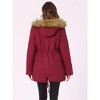 INSPIRE CHIC Women's Winter Coats Windproof Flap Pockets Long Puffer Parka Barn Jackets with Faux Fur Hood - 4 of 4