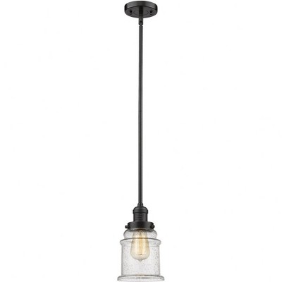 Canton - 1 Light Stem Hung Mini Pendant In Industrial Style-10 Inches Tall and 6.5 Inches Wide