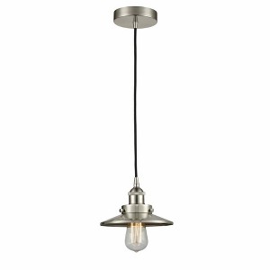 Railroad - 1 Light Cord Hung Mini Pendant In Modern Style-5.75 Inches Tall and 8 Inches Wide - 1 of 1