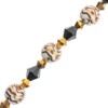 Crystal Lane DIY Designer 7in Bead Strand Glass Etched Gold on White and Black Assorted - 3 of 4