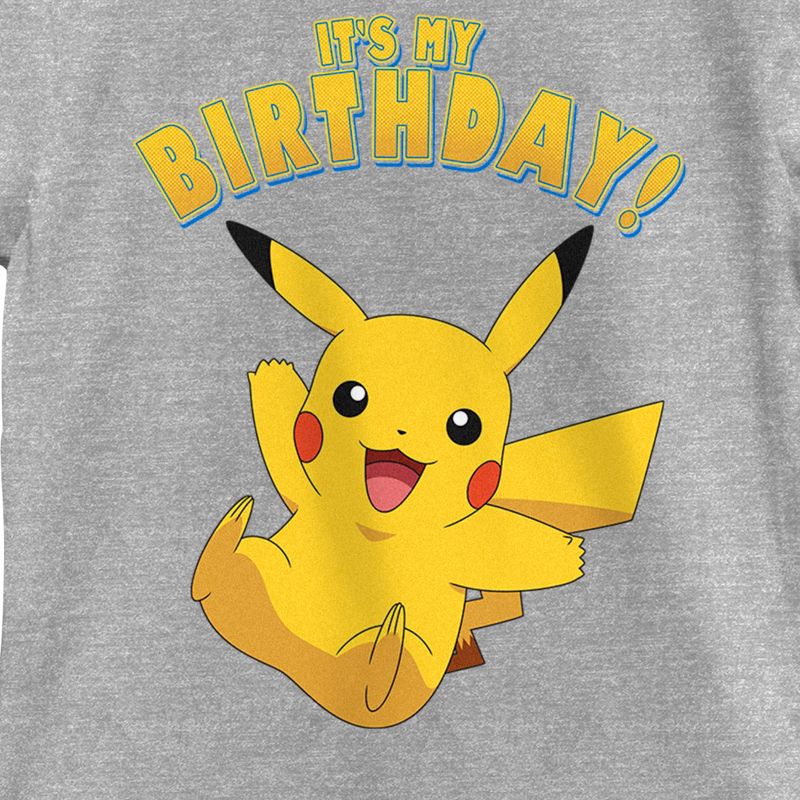 Girl's Pokemon Pikachu It's My Birthday T-Shirt, 2 of 6