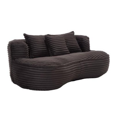 SYFERLORY COOLMORE Bean Bag sofa Lazy Sofa Durable Comfort Lounger High Back Bean Bag Chair Black