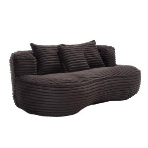 SYFERLORY COOLMORE Bean Bag sofa Lazy Sofa Durable Comfort Lounger High Back Bean Bag Chair Black - 1 of 1