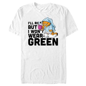 Men's Garfield St. Patrick's Day I'll Rise But I Won't Wear Green T-Shirt - 1 of 4