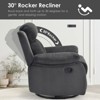 CAVINAS Rocker Swivel Recliner Small Sofa,Adjustable Single Sofa with Smooth Reclining Handle,Recliner Adults Couch for Small Spaces,Bedroom - 4 of 4