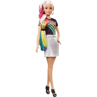 rainbow barbie sparkle hair