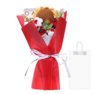 Unique Bargains Handmade Knitted Vibrant Color Low-Maintenance Artificial Flowers - 1 of 4