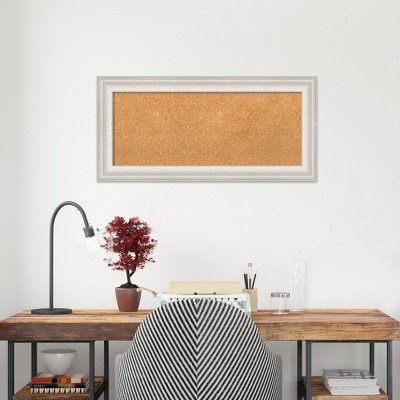 Trio White Wash Framed Corkboard with Natural Cork