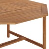 vidaXL Solid Teak Wood Patio Table - Octagonal Indoor/Outdoor Dining Table with Water-based Finish & Weather Resistance, 59.1"x59.1"x29.5" - 4 of 4