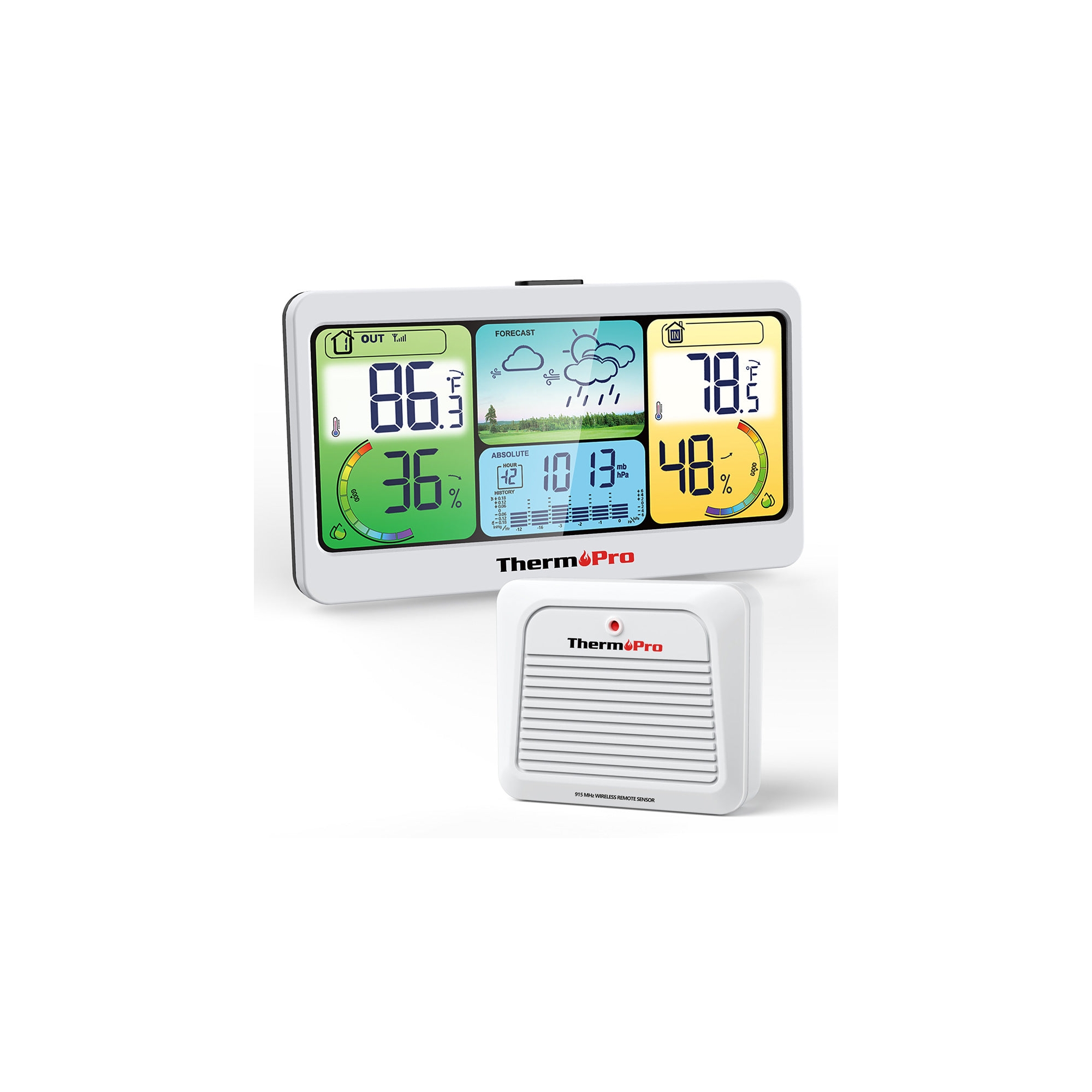ThermoPro Weather Station 1000FT Wireless Indoor Outdoor Thermometer Humidity Monitor Barometer and Forecast