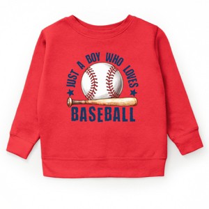 The Juniper Shop Just A Boy Who Loves Baseball Youth Sweatshirt - 1 of 4