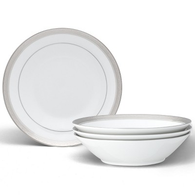 Noritake Crestwood Platinum Set of 4 Soup Bowls