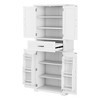 Vynxaria Bathroom Storage Cabinet with Multi-Functional Storage Space, Drawer with Slide Rails, Adjustable Shelf, White - 4 of 4