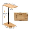 Adjustable Bamboo C-Shaped End Table with Tray Slots and Storage Shelf for Living Room or Bedroom-The Pop Home - 4 of 4