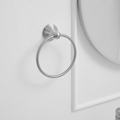 Brushed Nickel Wall Mounted Single Towel Ring