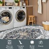 Washable Elegant Floral Rug, Thin Low Pile Carpet with Non-Slip Backing, Stain Resistant & Reinforced Edges for Living Room & Kitchen - 4 of 4