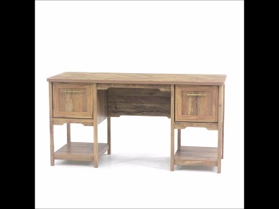Sindoori Mango Wood Desk with Drawers and Filing Cabinet