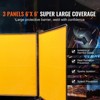 VEVOR Welding Screen with Frame, 6' x 6' 3 Panel Welding Curtain Screens, Flame-Resistant Vinyl Welding Protection Screen on 12 Swivel Wheels, Yellow - 3 of 4