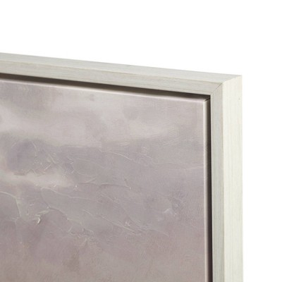 Moody Coast Hand Embellished Landscape Canvas with Silver Frame