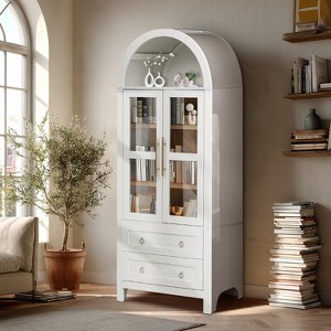 Vatros Tall Arched Cabinet with Adjustable Shelves - 1 of 4