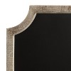 Kate and Laurel Hogan Framed Scallop Chalkboard, 23.5x36, Rustic Brown - 2 of 4