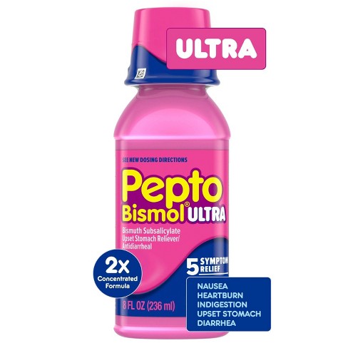 Pepto-Bismol ULTRA 5 Symptom Original Flavor Digestive Relief Liquid - 8 Fl Oz : Target Pepto-Bismol ULTRA 5 Symptom Original Flavor Digestive Relief Liquid - 8 Fl Oz : Target