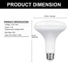 YANSUN 65-Watt Equivalent Red and Green BR30 LED Non-Dimmable White Frosted Bulbs BR30 LED Light Bulbs (2-Pack) - 4 of 4