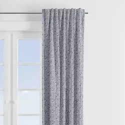Grey/Beige Bacati Neutral Cotton Grey Scribbles 2 Pack Curtain Panels 