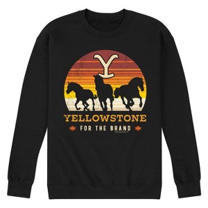 Men's - Yellowstone - Wild Horses For The Brand Logo Graphic Fleece Sweatshirt - 1 of 4