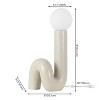 JONATHAN Y Katya Scandinavian Minimalist Ceramic Spiral Tube LED Table Lamp - 4 of 4