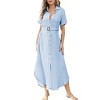 Zilpu Women's Chic Swimsuit Coverup - Lightweight Beach Maxi Dress for Summer Vacation - 2 of 4