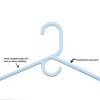 (5 pack) Plastic Adult Hangers for Heavier Clothing, Arctic White 9 Count - 4 of 4