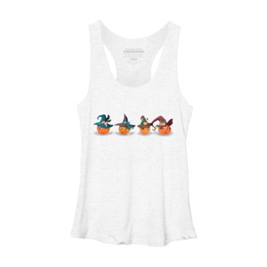 Women's Design By Humans Halloween pumpkins By rabbitswork Racerback Tank Top - 1 of 3