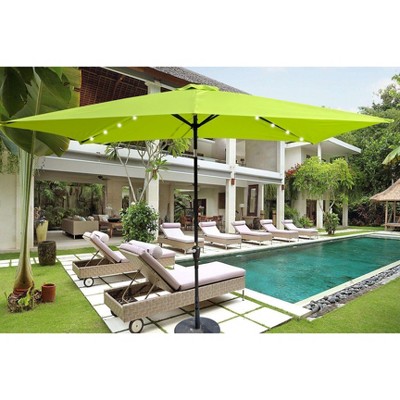 Sapphtopaz 10x6.5Ft Patio Outdoor Umbrella Rectangular Umbrellas 6 Sturdy Ribs with Crank and Push Button Tilt for Garden, Pool