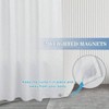 Fabric Shower Curtain Liners 4 Pack - 72x72, Washable Water Resistant, Soft Hotel Quality, White, Includes 8 Magnets - 3 of 4