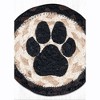 Earth Rugs Dog Paw Print Coaster – 5"x5" Natural Jute Braided Round Rustic Drink Mat for Pet Lovers & Farmhouse Decor - 3 of 3