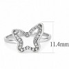 Slickblue Clear CZ Polished Stainless Steel Ring for Women with Animal Charm - Trendy Fashion Jewelry, Size 5-10 - 3 of 4