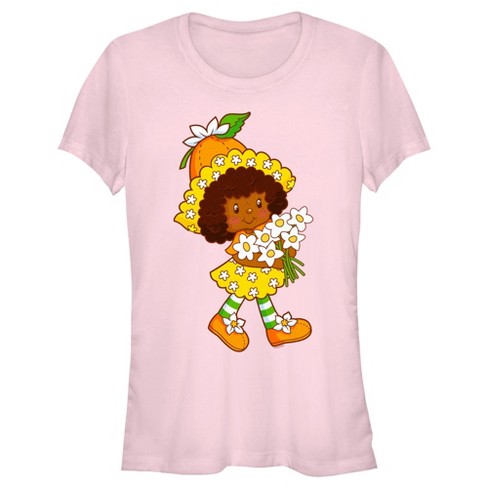 Junior's Strawberry Shortcake Blooming Orange Flower T-Shirt - image 1 of 4